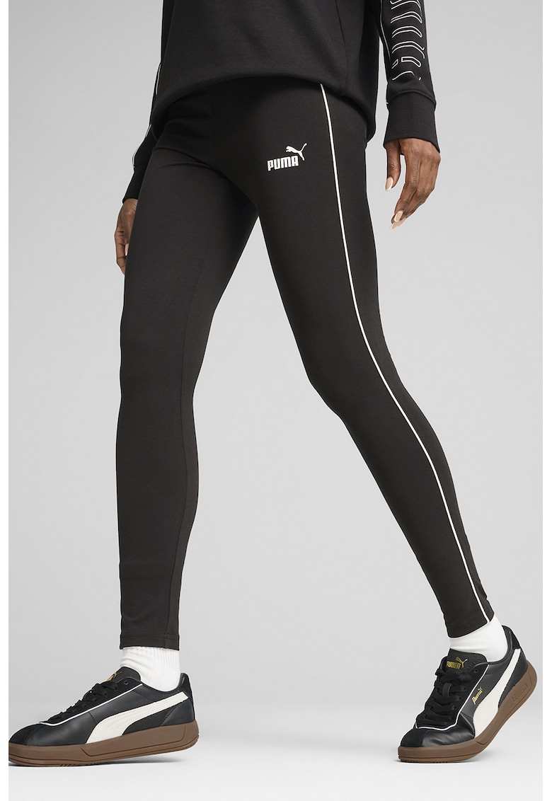 Colanti cu talie inalta si detaliu logo