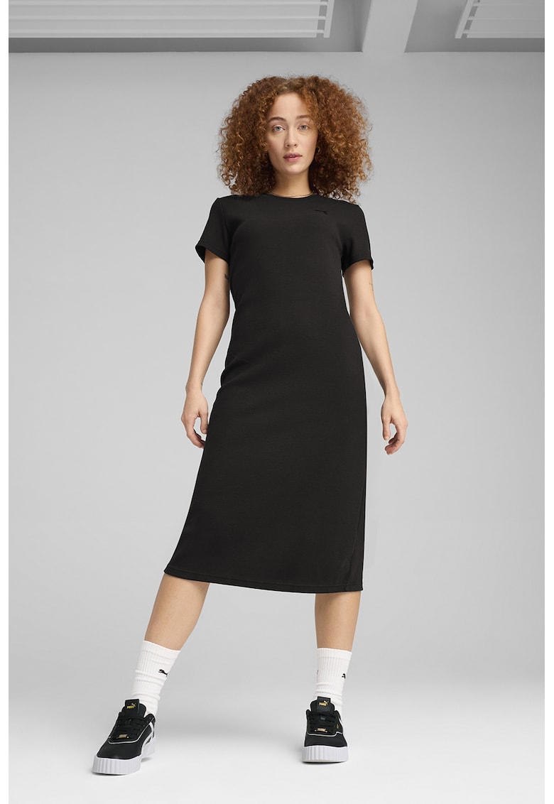 Rochie midi cu slituri pe partea din spate