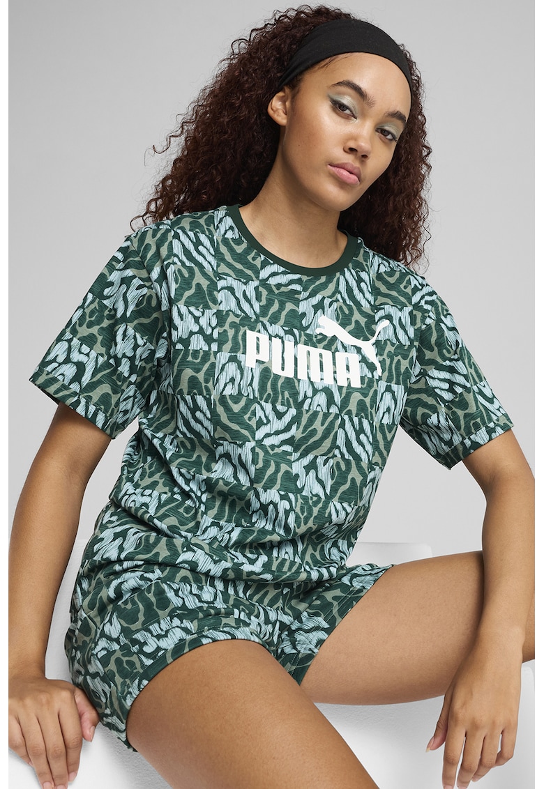 Tricou cu imprimeu logo si abstract Tricou cu imprimeu logo si abstract