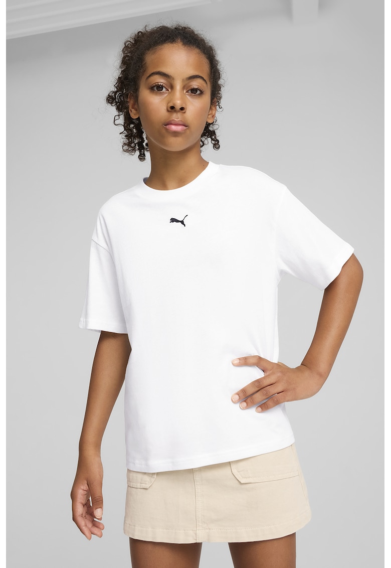 Tricou cu imprimeu logo Essentials - Alb