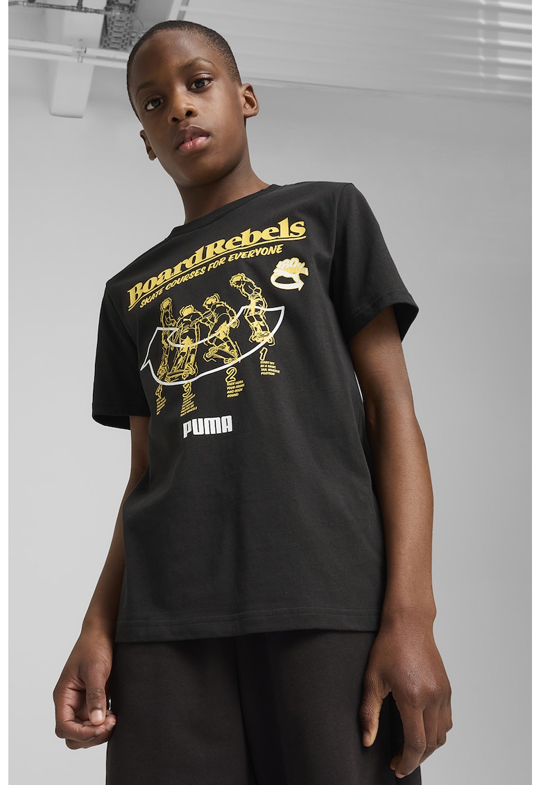 Tricou din bumbac cu imprimeu cu skateboarding Mid 90s