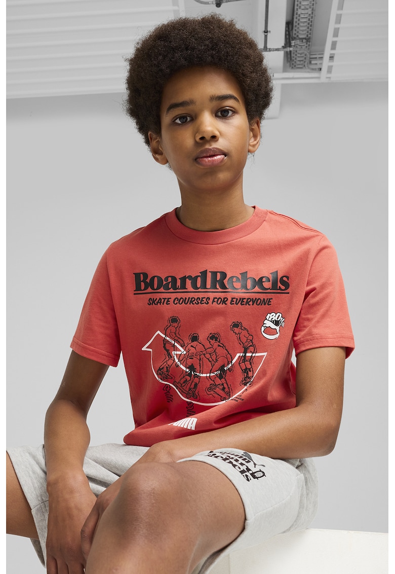 Tricou din bumbac cu imprimeu cu skateboarding Mid 90s Tricou din bumbac cu imprimeu cu skateboarding Mid 90s