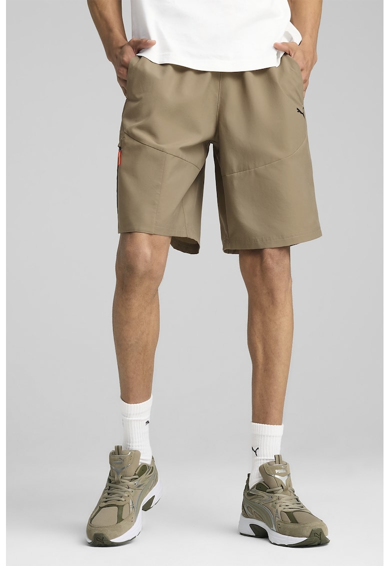 Pantaloni scurti cu buzunare laterale - Maro deschis