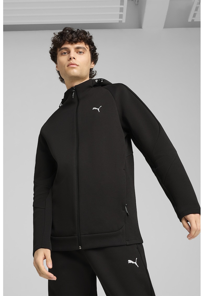 Hanorac cu fermoar si maneci raglan