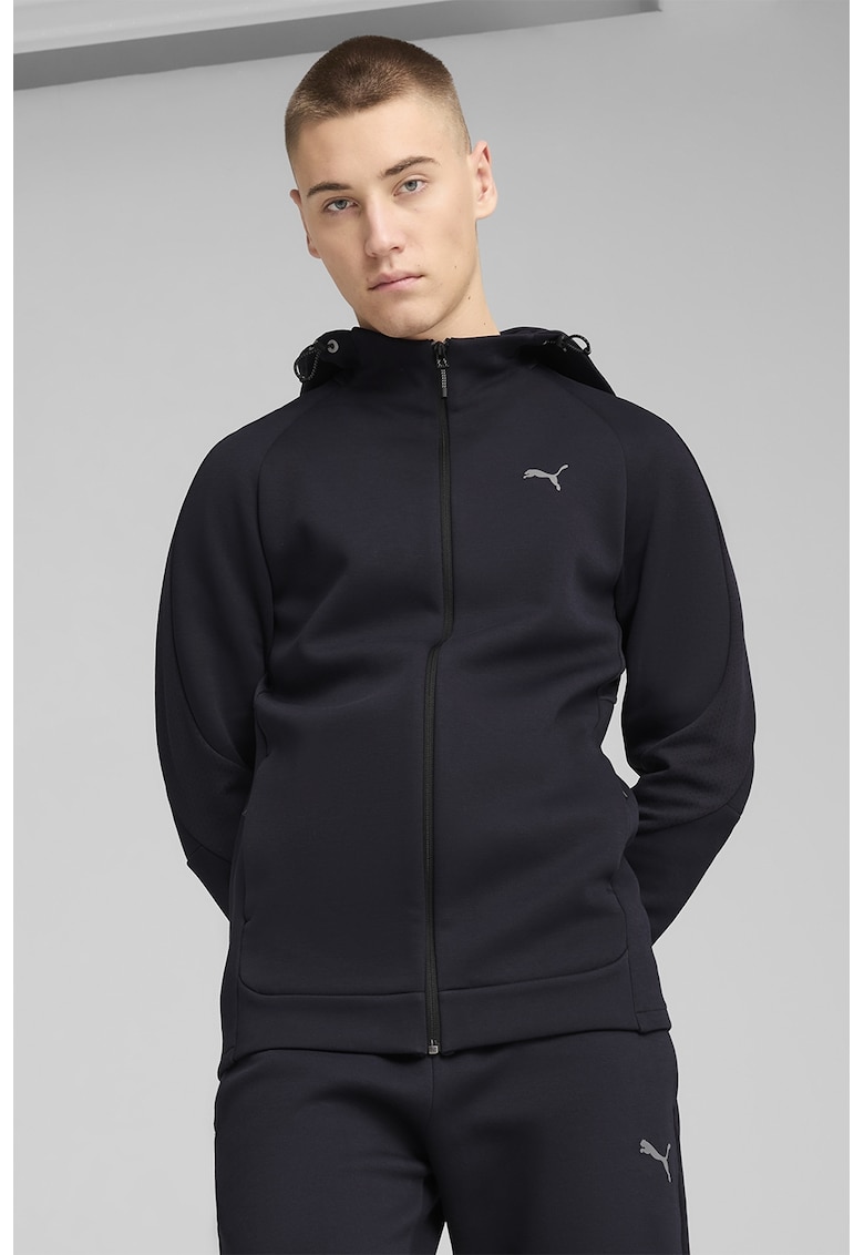 Hanorac cu fermoar si maneci raglan