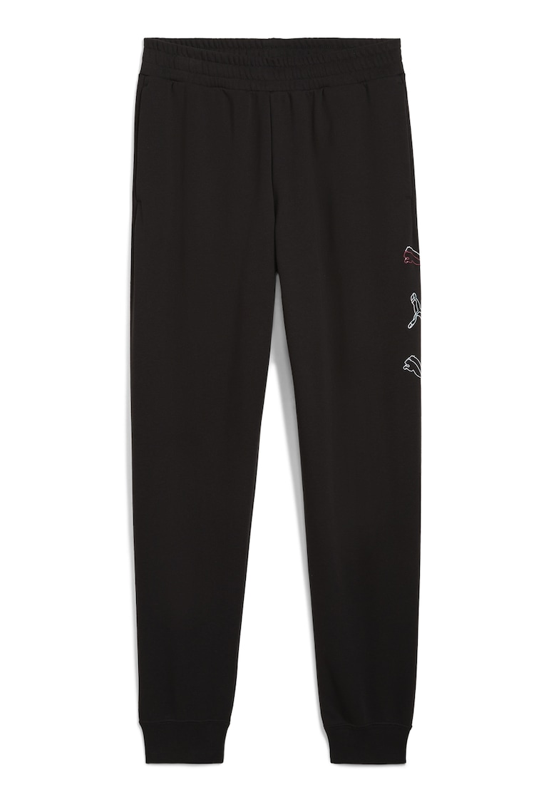 Pantaloni de trening din amestec de bumbac cu croiala conica