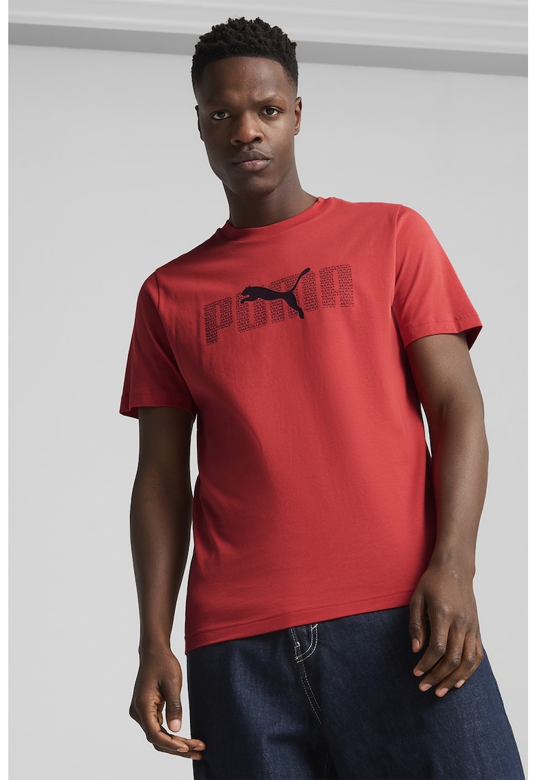 Tricou cu logo si decolteu la baza gatului Tricou cu logo si decolteu la baza gatului