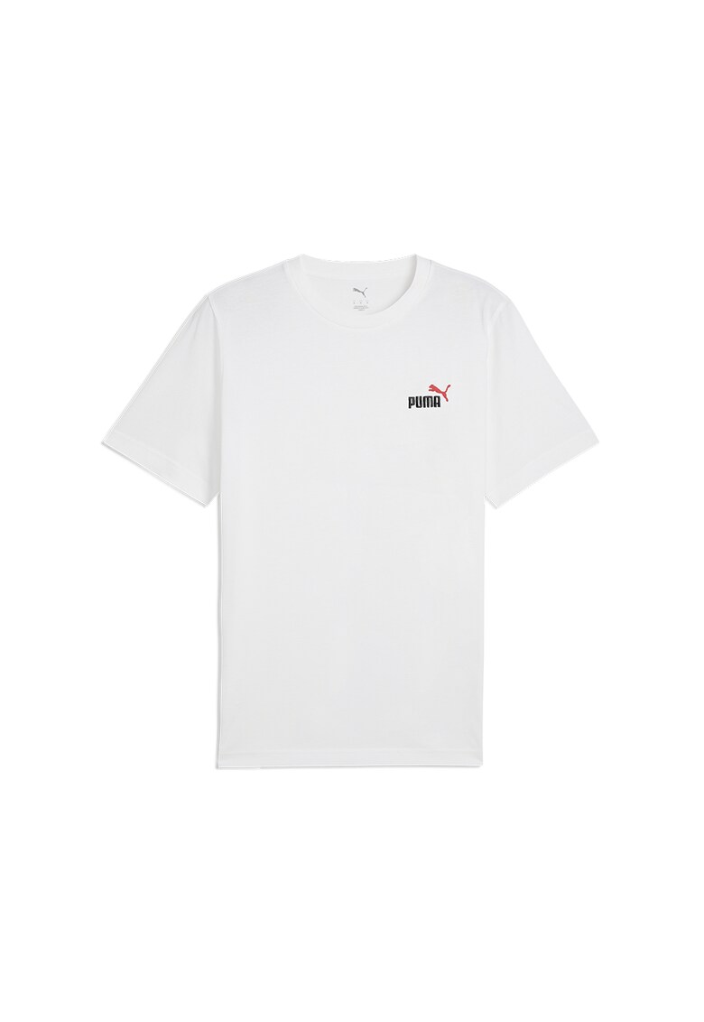 Tricou de bumbac cu decolteu la baza gatului - Alb murdar