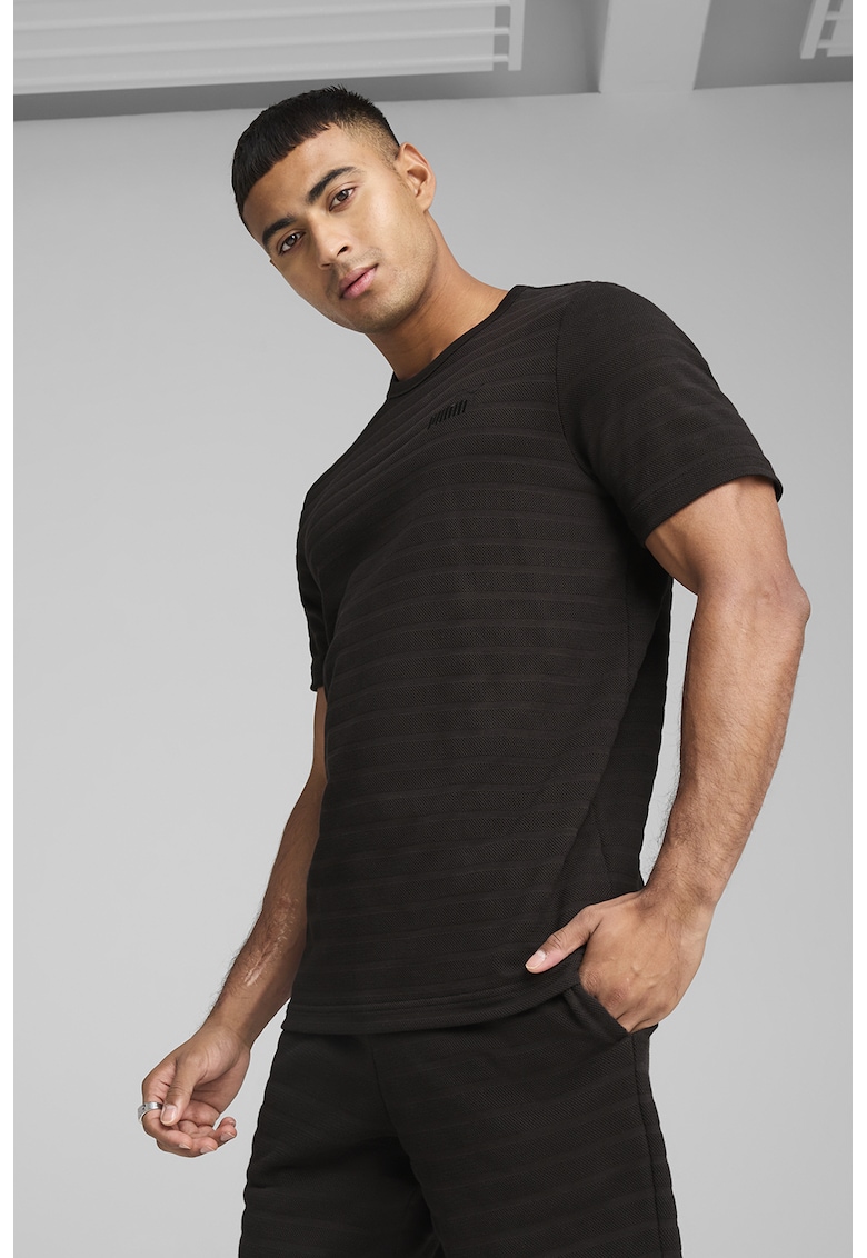 Tricou din amestec de bumbac cu logo brodat