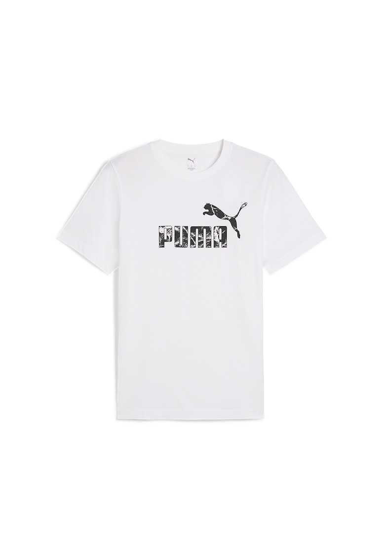 Tricou cu imprimeu logo - Alb/Negru stins