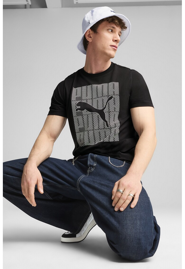 Tricou din amestec de bumbac cu imprimeu logo