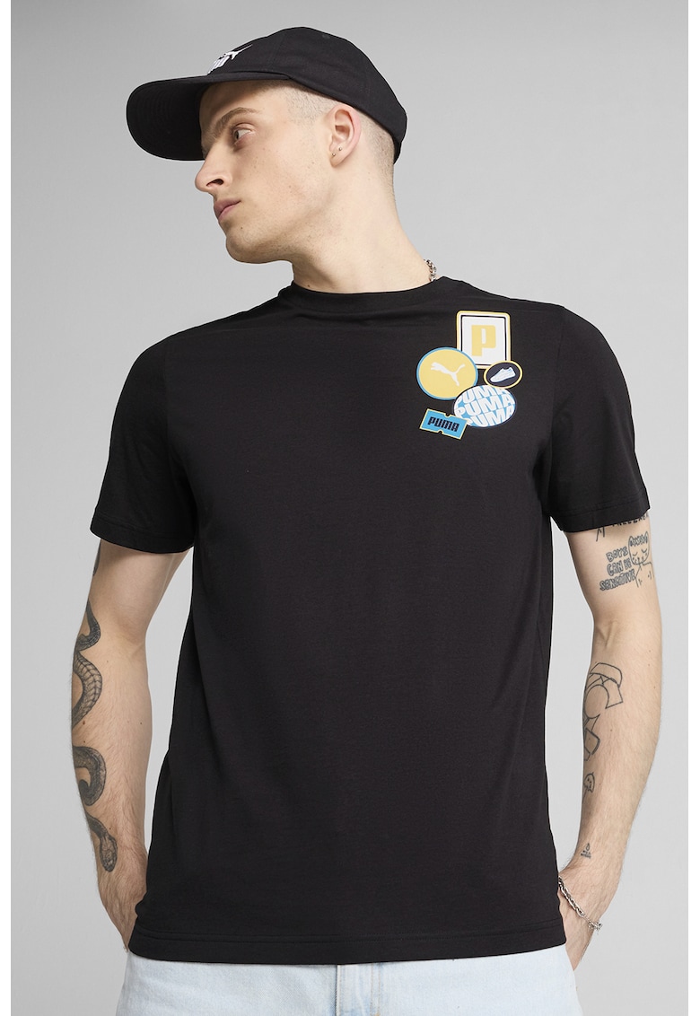 Tricou regular fit de bumbac cu logo