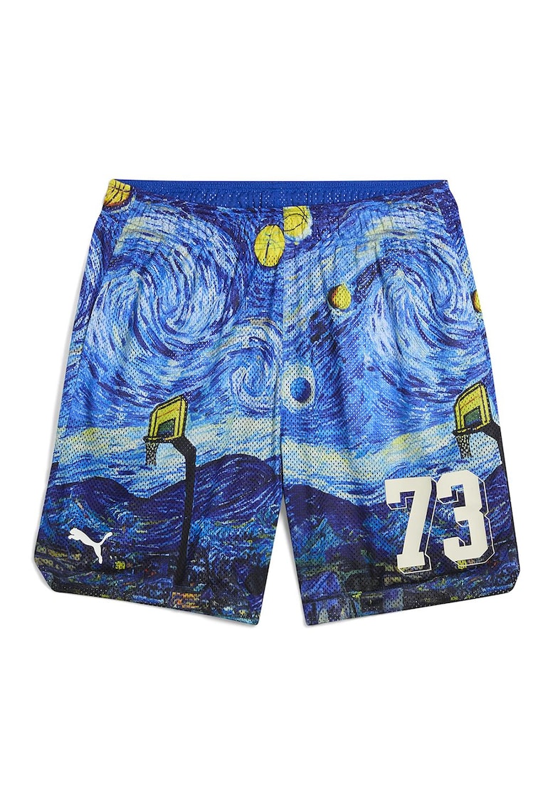 Pantaloni scurti sport cu imprimeu - pentru baschet