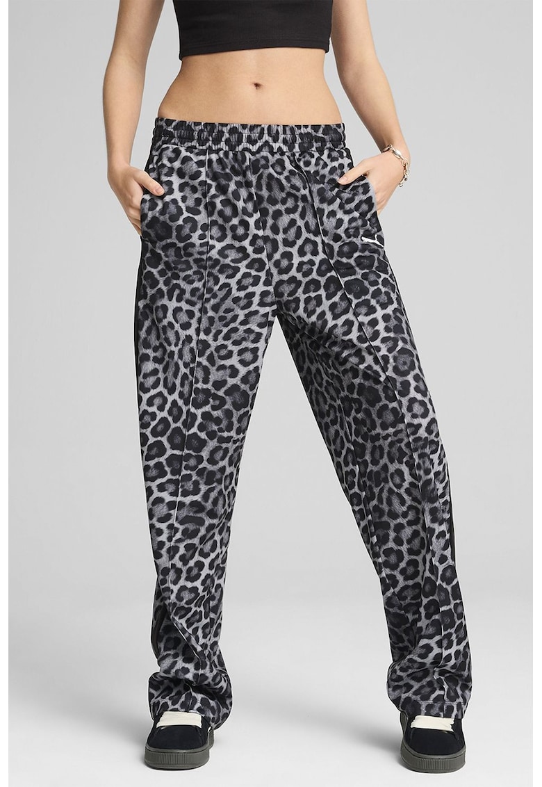 Pantaloni de trening cu croiala relaxed-fit T7 Leo Luxe