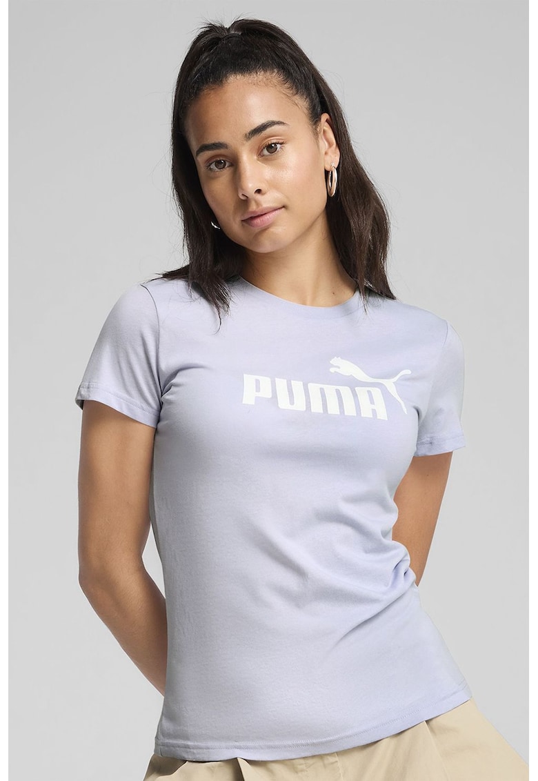 Tricou de bumbac ESS No. 1 - Alb/Albastru pal
