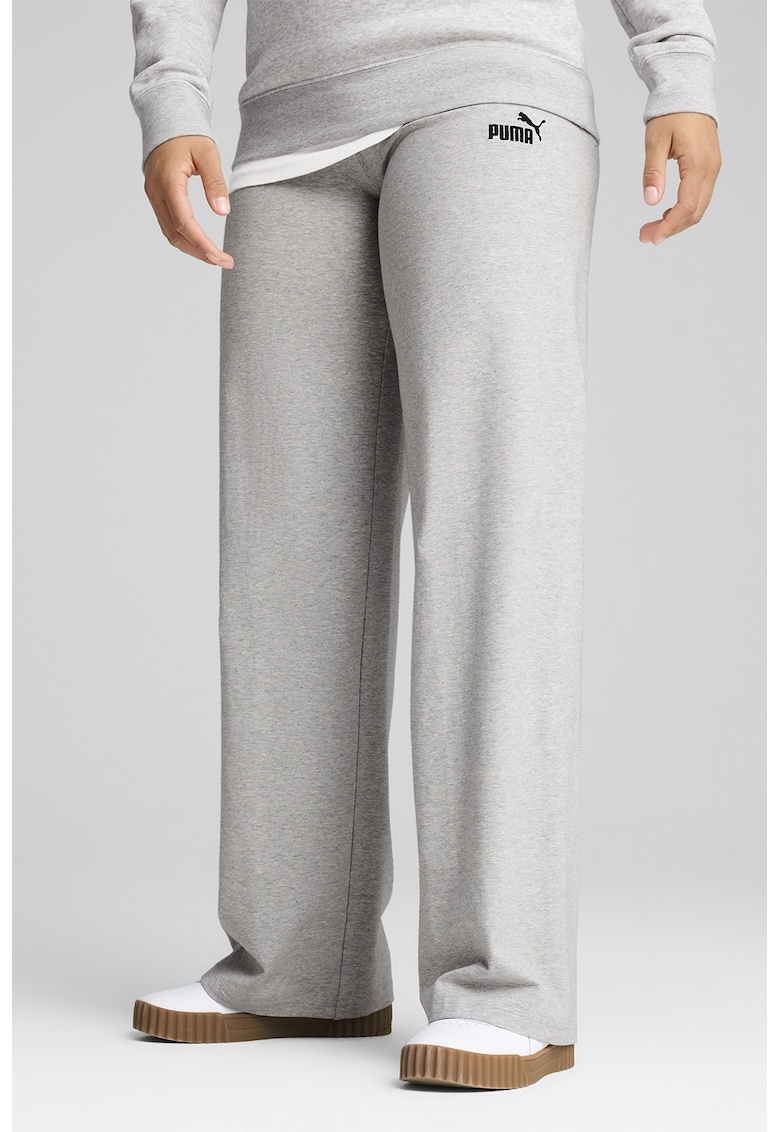 Pantaloni de trening cu croiala ampla si detaliu logo - Gri deschis