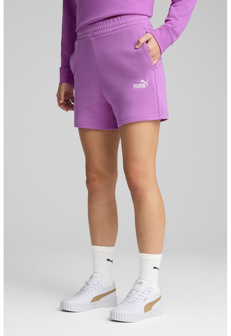 Pantaloni scurti de trening cu buzunare laterale - Roz deschis