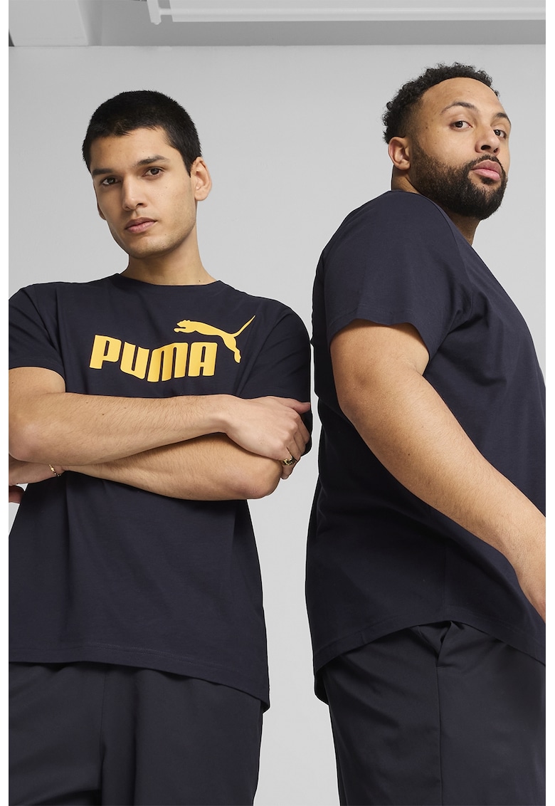 Tricou cu imprimeu logo ESS No. 1 - Galben/Bleumarin