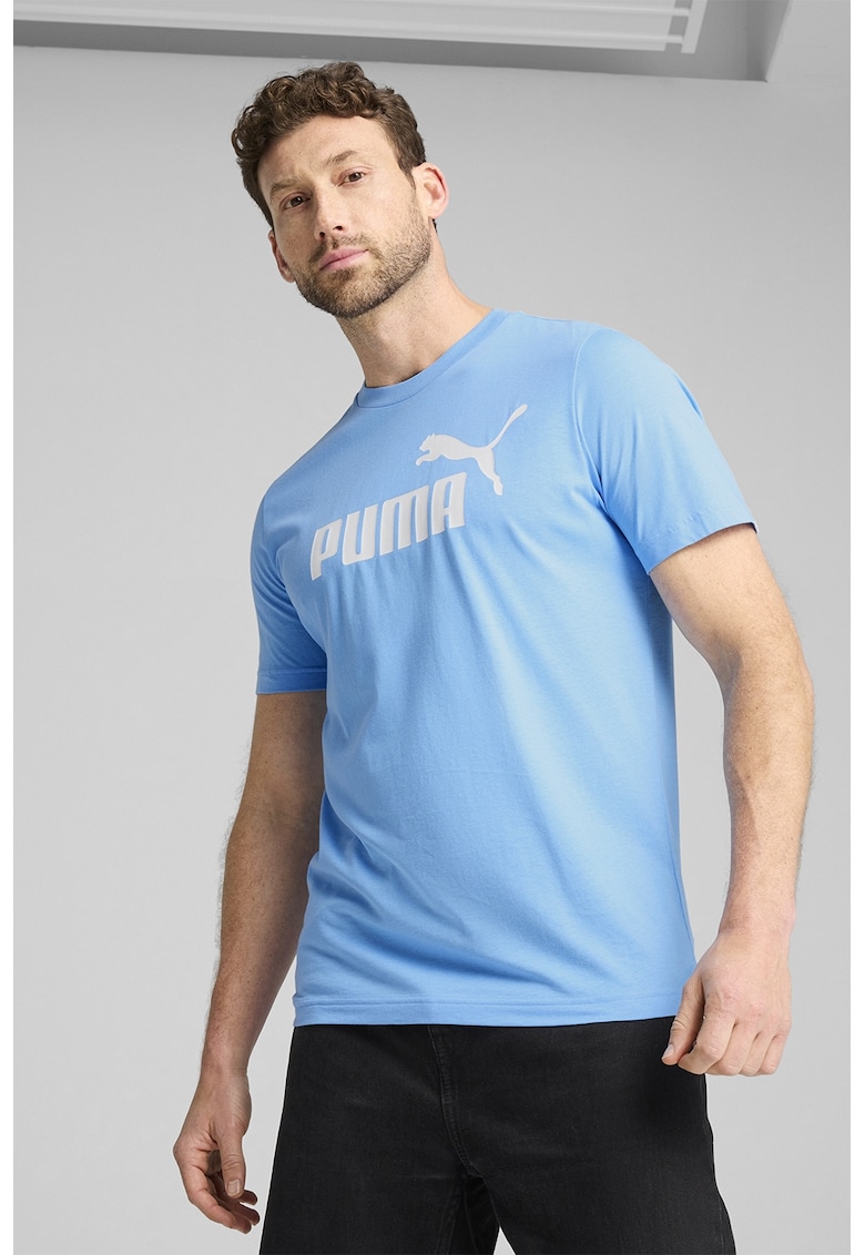 Tricou cu imprimeu logo - Albastru pastel