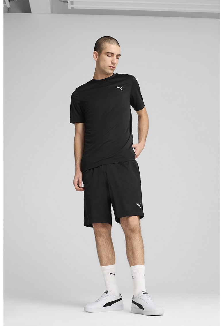 Tricou cu decolteu la baza gatului - Negru