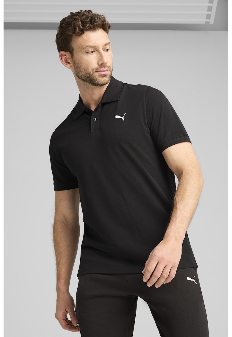 Tricou polo cambrat cu broderie logo