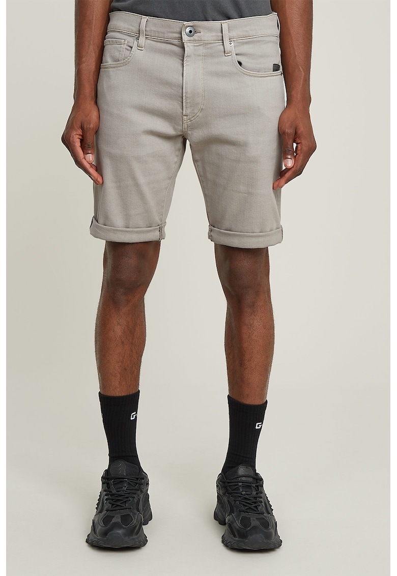 Bermude din denim cu talie medie