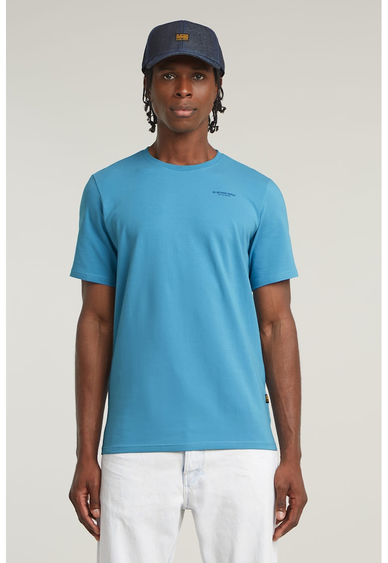 Tricou slim fit cu decolteu la baza gatului Base