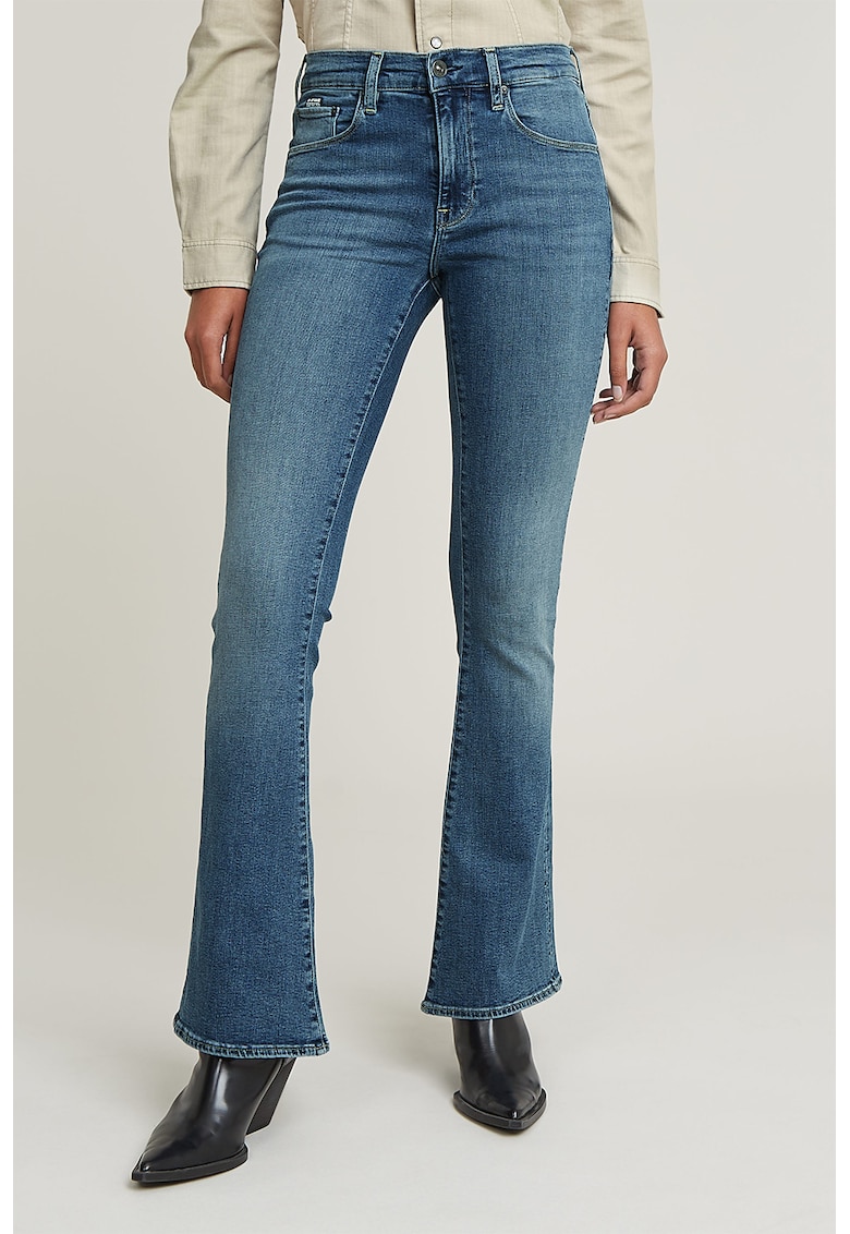 Blugi bootcut cu talie medie