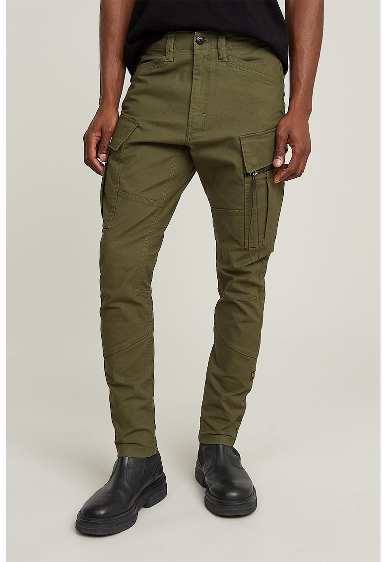 Pantaloni conici cu talie medie