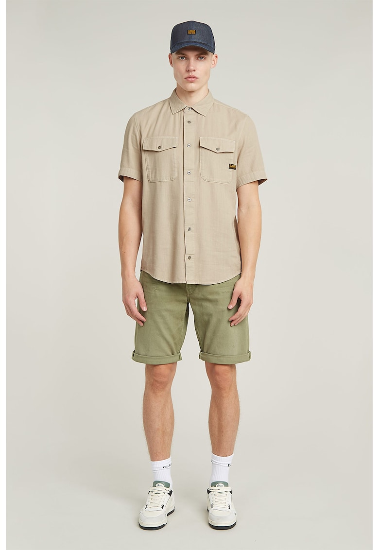 Bermude de denim cu talie medie