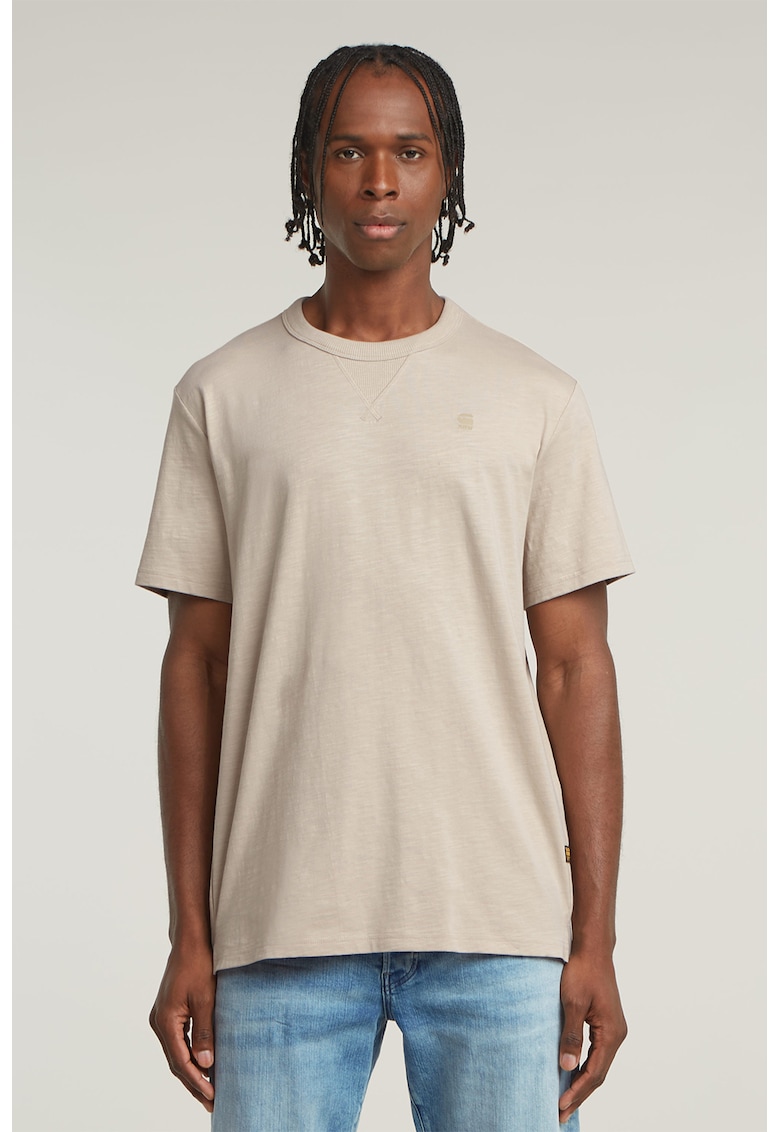 Tricou lejer din bumbac organic - Bej deschis