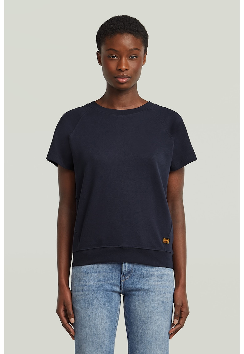 Tricou din bumbac organic cu decolteu la baza gatului