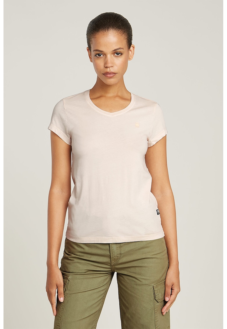 Tricou slim fit de bumbac organic