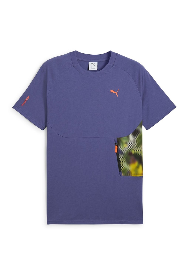Tricou regular fit cu logo - Violet