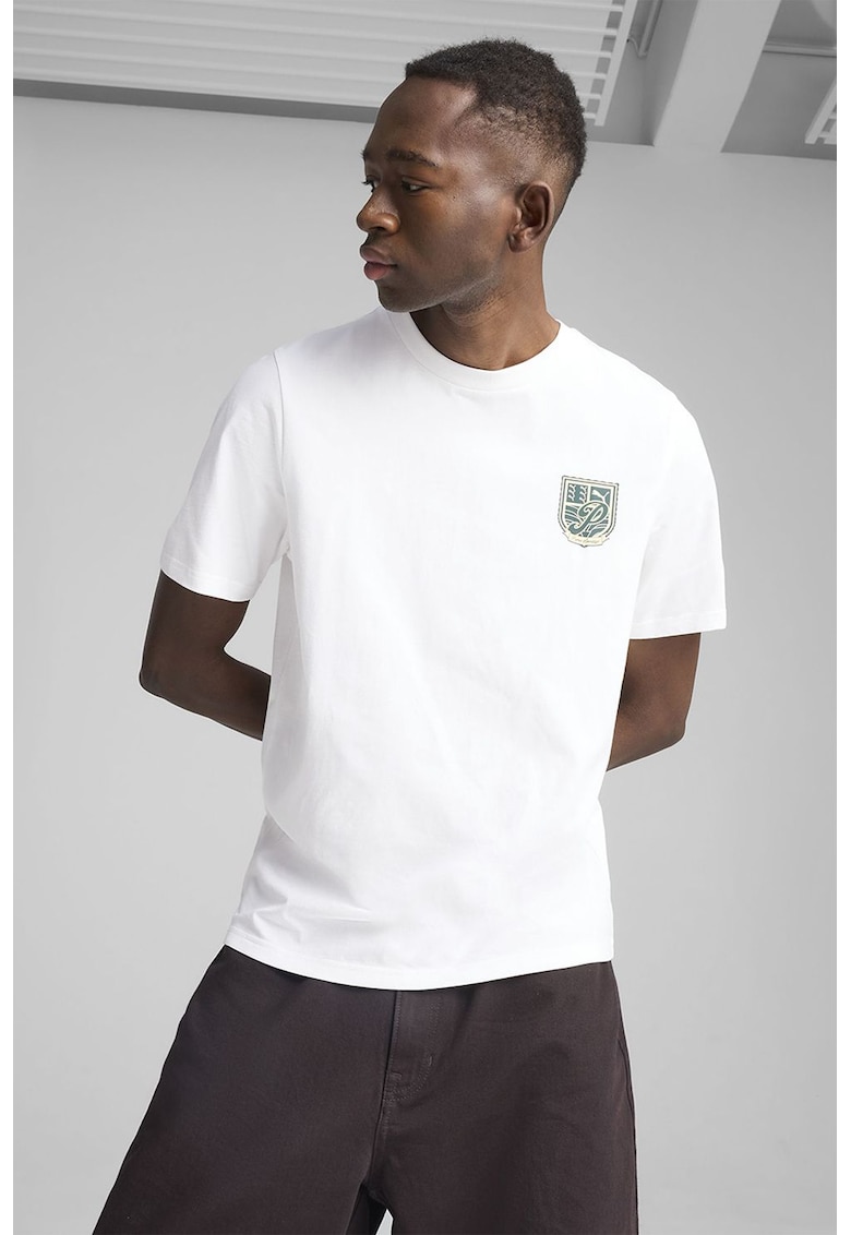 Tricou de bumbac cu imprimeu pe partea din spate