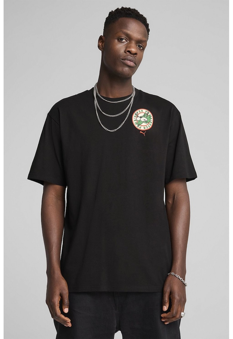 Tricou cu imprimeu logo pe partea din spate
