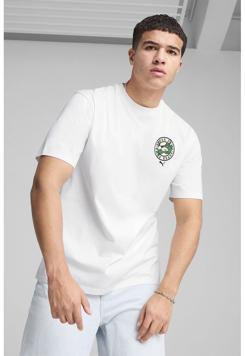 Tricou cu imprimeu logo pe partea din spate