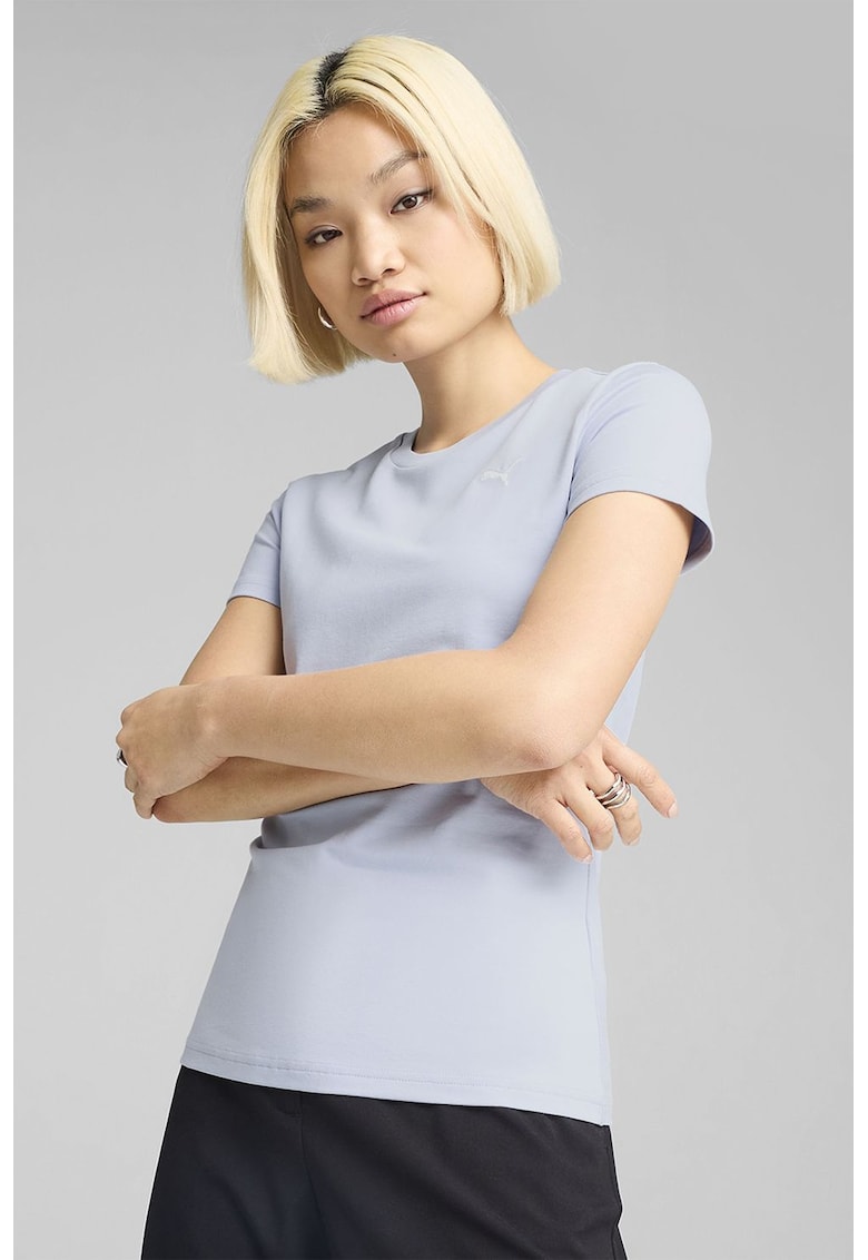 Tricou cu decolteu la baza gatului si monograma