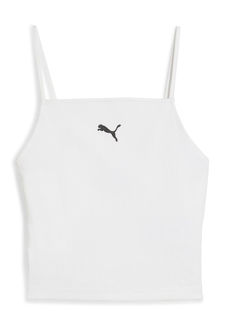 Top din amestec de bumbac cu logo