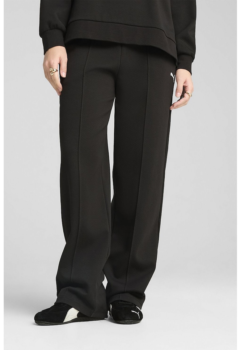 Pantaloni drepti cu logo