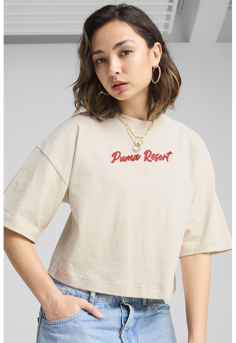 Tricou crop de bumbac