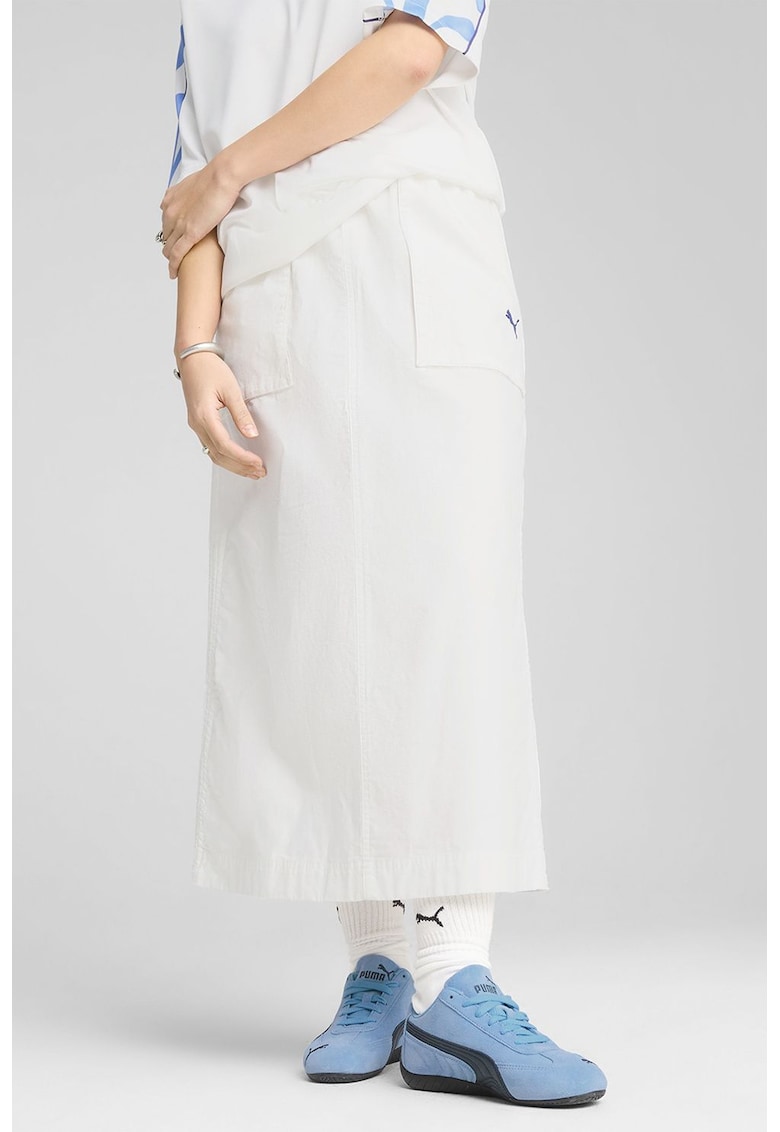 Fusta maxi cu logo discret