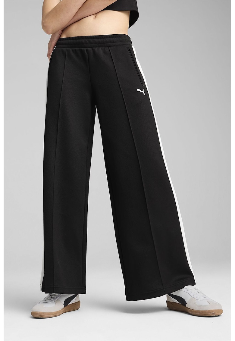 Pantaloni de trening din amestec de bumbac cu croiala ampla