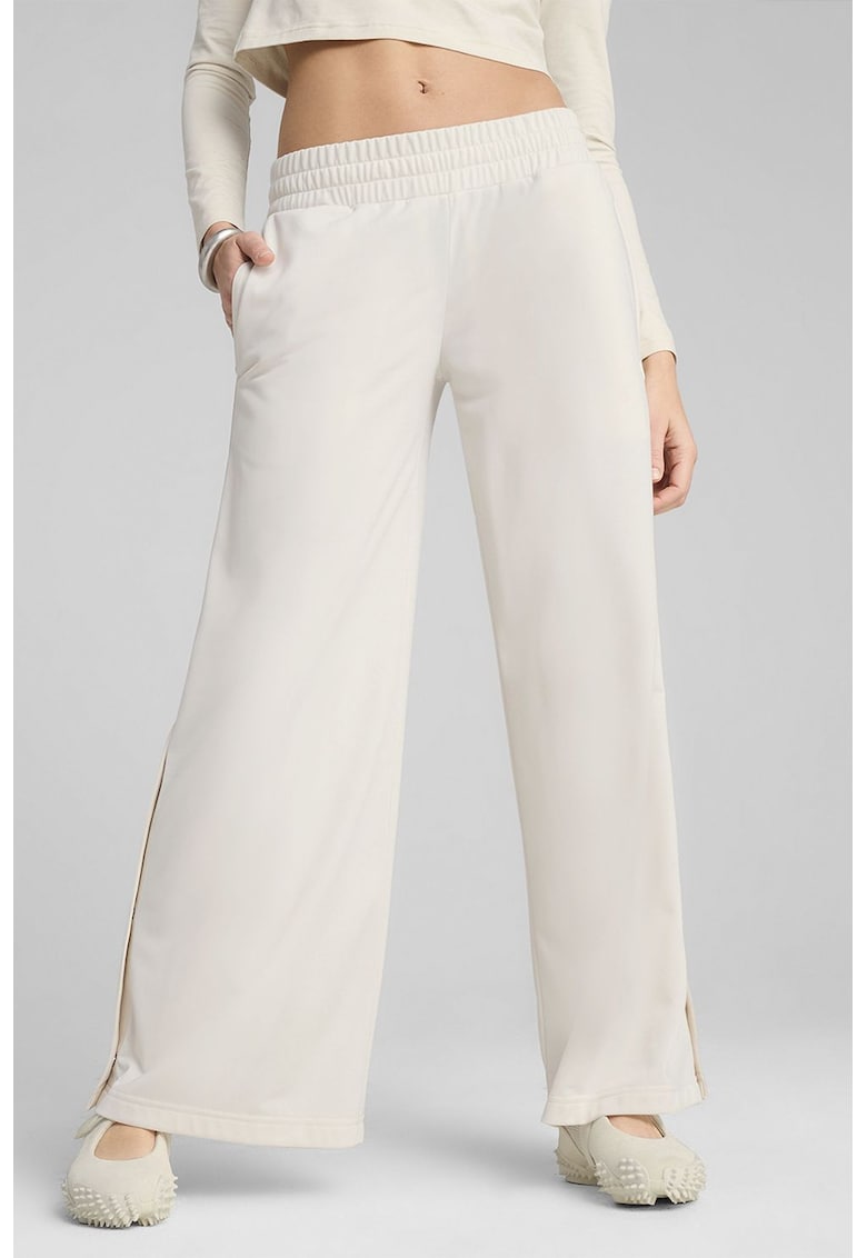 Pantaloni cu croiala ampla si garnituri laterale cu capse ESS