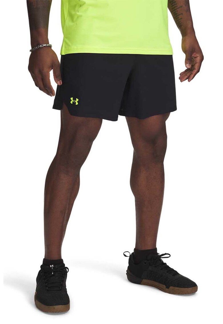 Pantaloni scurti cambrati cu banda logo in talie - pentru antrenament Vanish - Verde/Negru