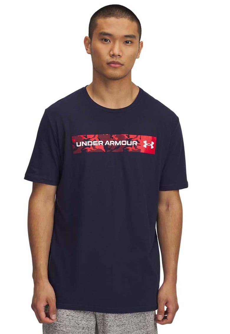 Tricou cu imprimeu logo pentru fitness Camo