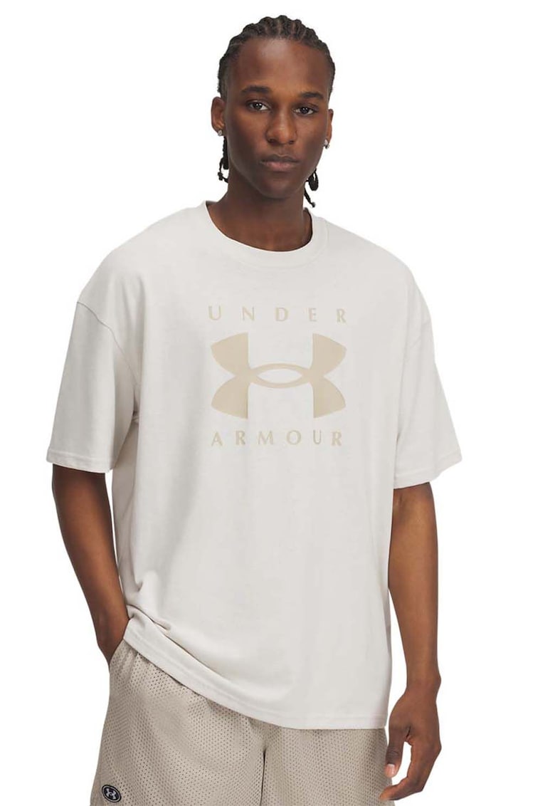 Tricou supradimensionat Heavyweight - Kaki/Alb murdar