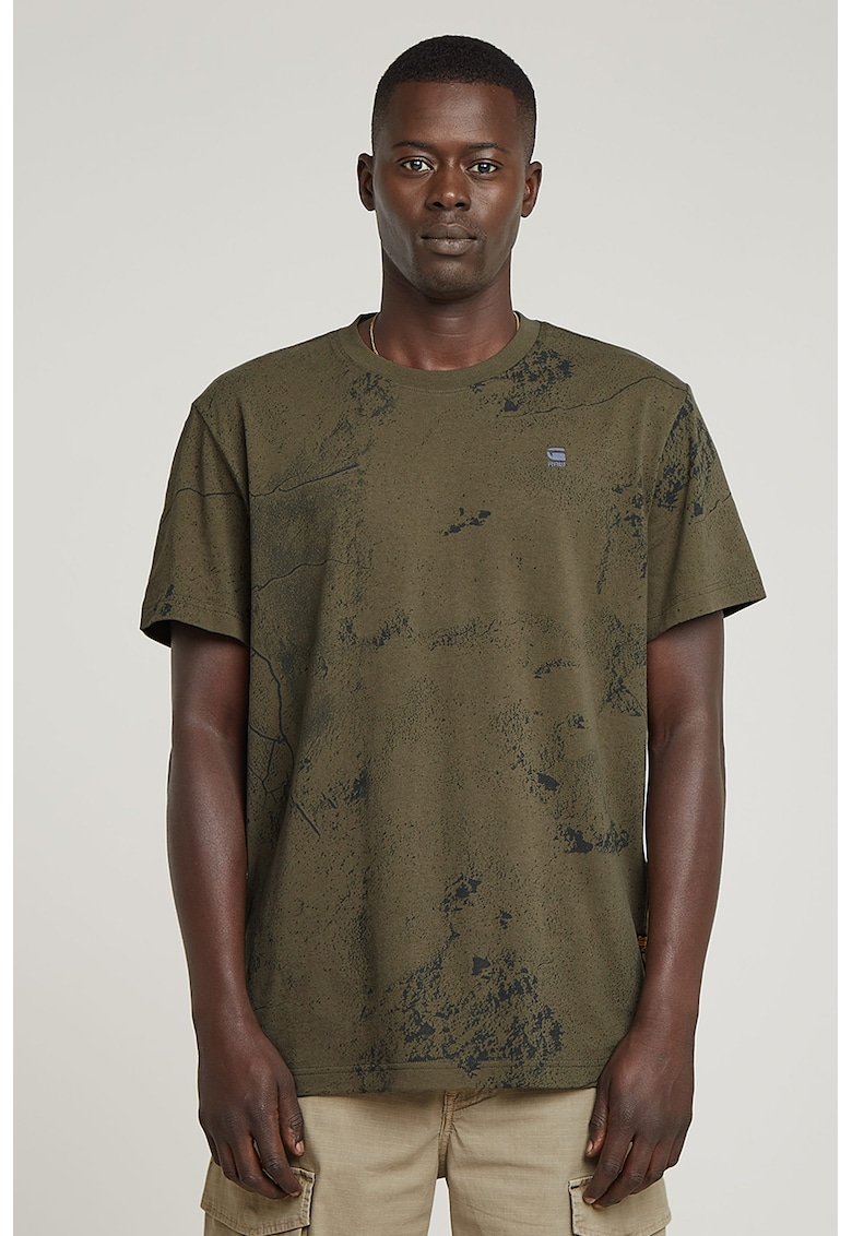 Tricou de bumbac organic cu imprimeu abstract