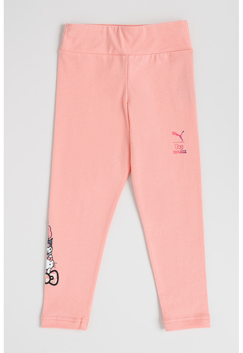 Colanti cu talie inalta Hello Kitty - Roz somon