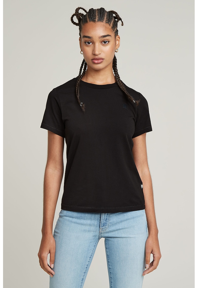 Tricou uni de bumbac organic - Negru